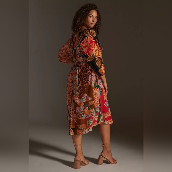 Anthropologie Geisha Designs Collage Midi Dress - Picture 5 of 6